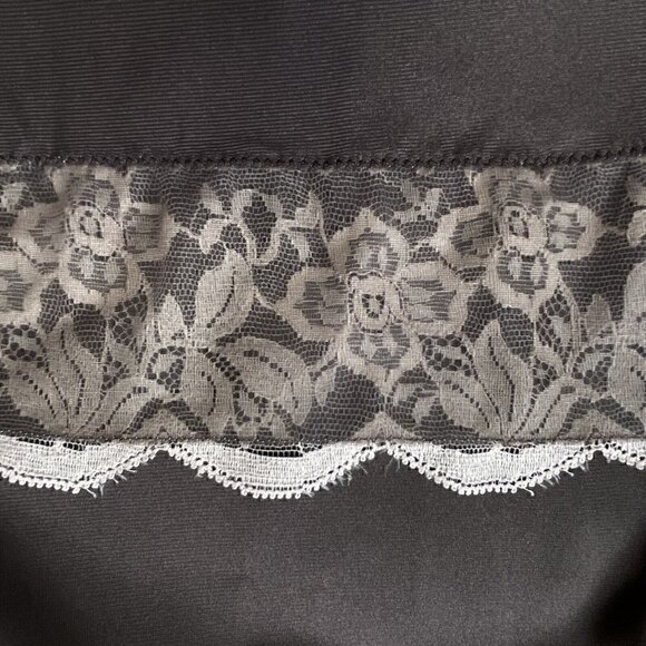 Pantone Mocha Brown VTG 60s Slip Dress Floral Lace Women’s 10 Sleeveless Fairy - Picture 8 of 10